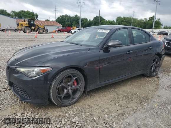 2019 Alfa Romeo Giulia Ti with VIN ZARFANBN0K7608498, listed as a Copart auction lot 61263775 with 58,786 mi miles and Salvage title. Bid and sale history available at DreamBid. Image 1.