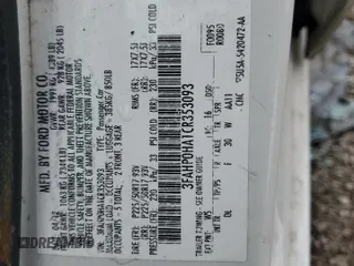 2012 Ford Fusion SE z VIN 3FAHP0HA1CR353093, wystawiony jako Copart lot #57113615 z przebiegiem 120 769 mil mil oraz Szkoda całkowita • Salvage title. Historia ofert i sprzedaży dostępna na DreamBid. Obrazek 12.