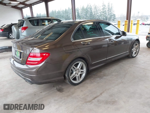 2013 Mercedes-Benz C 350 Sport with VIN WDDGF5HB7DG147211, listed as a IAAI auction lot 41615722 with 89,082 mi miles and . Bid and sale history available at DreamBid. Image 4.