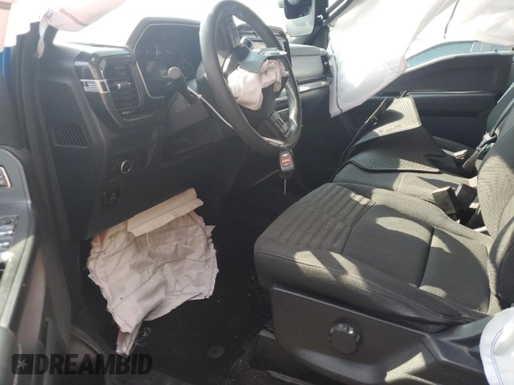 2021 Ford F-150 XL with VIN 1FTEX1EP8MFC94005, listed as a Copart auction lot 57518465 with 32,149 mi miles and Salvage title. Bid and sale history available at DreamBid. Image 7.