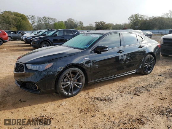 2019 Acura TLX w/A-Spec Pkg with VIN 19UUB1F61KA005784, listed as a Copart auction lot 50350425 with 52,547 mi miles and Salvage Title. Bid and sale history available at carsss.com. Image 1.