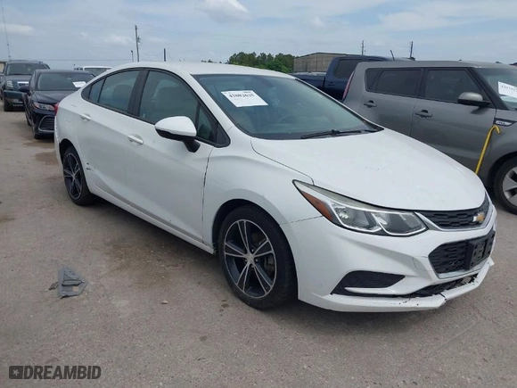 2017 Chevrolet Cruze LS with VIN 3G1BC5SM8HS573965, listed as a IAAI auction lot 42082625 with 134,247 mi miles. Bid and sale history available at carsss.com. Image 1.