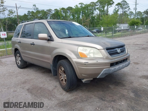2003 Honda Pilot EX with VIN 2HKYF18563H526678, listed as a IAAI auction lot 41821187 with 412,622 mi miles and . Bid and sale history available at DreamBid. Image 1.