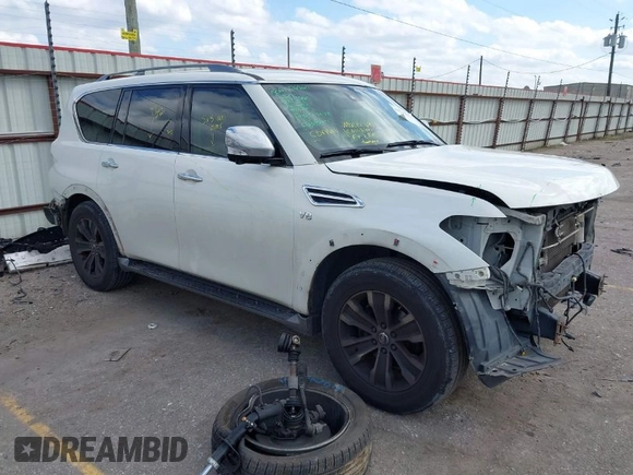 2017 Nissan Armada Platinum with VIN JN8AY2NF0H9300641, listed as a IAAI auction lot 41527614 with 130,806 mi miles. Bid and sale history available at carsss.com. Image 1.