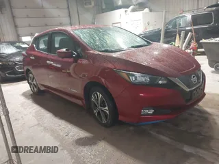 2019 Nissan LEAF SL Plus z VIN 1N4BZ1CP7KC317374, wystawiony jako IAAI lot #42169476 z przebiegiem 56 253 mil mil oraz . Historia ofert i sprzedaży dostępna na DreamBid. Obrazek 1.