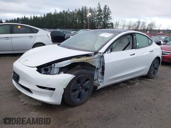 2021 Tesla Model 3 Long Range with VIN 5YJ3E1EB3MF856009, listed as a IAAI auction lot 41809767 with 42,072 mi miles. Bid and sale history available at carsss.com. Image 20.
