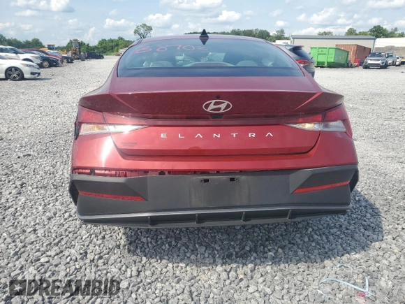 2024 Hyundai Elantra SEL с VIN KMHLM4DGXRU702876, выставлен на аукционе Copart как лот 57365325 с пробегом 12 520 миль миль и Списание • Salvage title. История ставок и продаж доступна на DreamBid. Изображение 6.