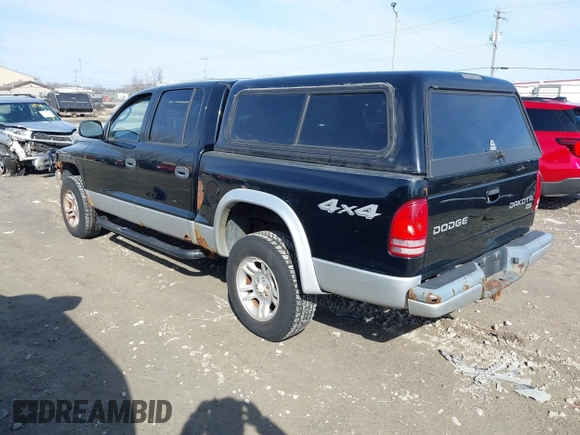 2004 Dodge Dakota SLT with VIN 1D7HG48N54S734087, listed as a IAAI auction lot 41770151 with 129,514 mi miles. Bid and sale history available at carsss.com. Image 3.