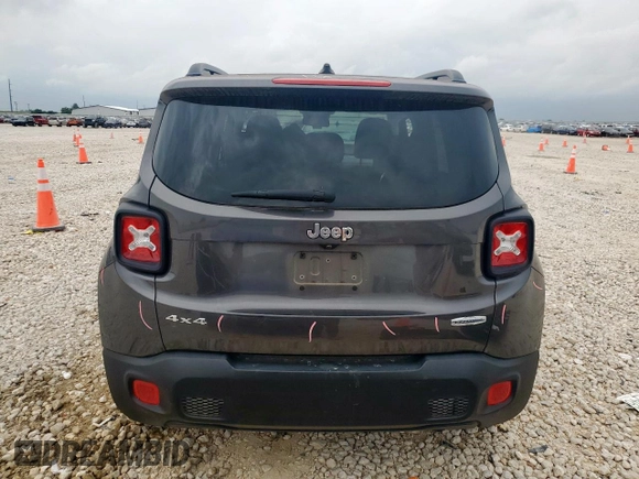 2017 Jeep Renegade Altitude with VIN ZACCJBBB5HPG48573, listed as a Copart auction lot 58431535 with 20,186 mi miles and Salvage title. Bid and sale history available at DreamBid. Image 6.