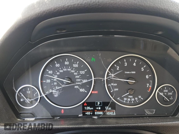 2016 BMW 3 Series 320i with VIN WBA8E1G52GNU10255, listed as a Copart auction lot 46000085 with 83,988 mi miles and Salvage Title. Bid and sale history available at DreamBid. Image 9.