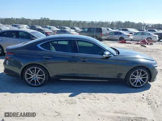 2022 Genesis G70 2.0T with VIN KMTG34TA0NU089099, listed as a IAAI auction lot 41708106 with 35,550 mi miles. Bid and sale history available at carsss.com. Image 12.