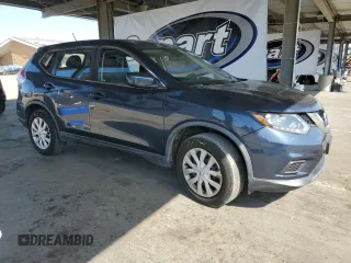 2016 Nissan Rogue SV with VIN KNMAT2MV8GP691017, listed as a Copart auction lot 55435685 with 91,056 mi miles and Salvage Title. Bid and sale history available at DreamBid. Image 4.