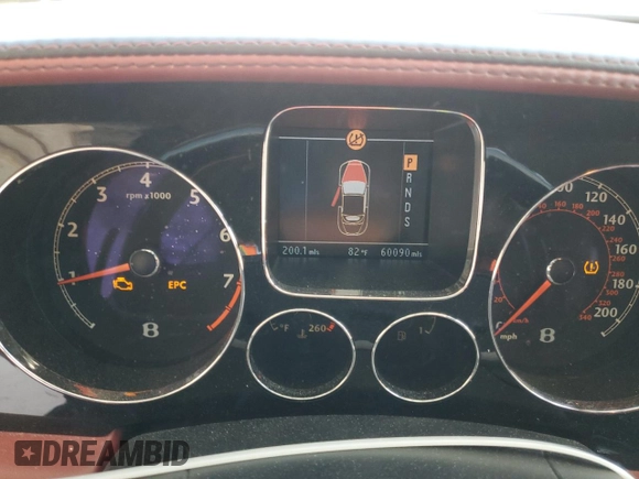 2007 Bentley Continental GT with VIN SCBDR33W67C046016, listed as a Copart auction lot 54420935 with 60,090 mi miles and Salvage Title. Bid and sale history available at DreamBid. Image 9.