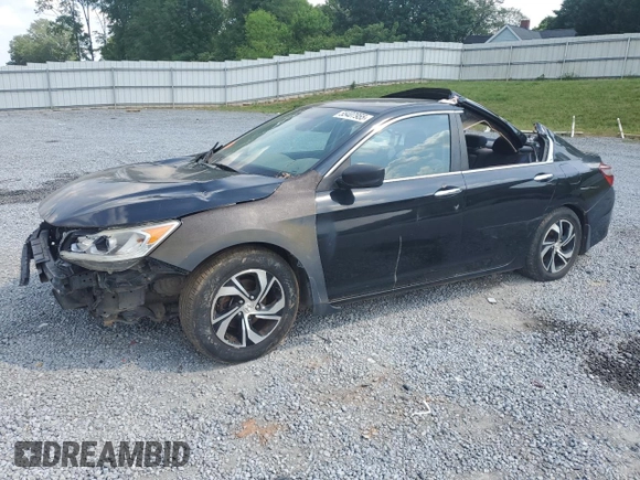 2017 Honda Accord Sedan LX with VIN 1HGCR2F33HA276454, listed as a Copart auction lot 55407955 with 136,415 mi miles and Salvage Title. Bid and sale history available at carsss.com. Image 1.