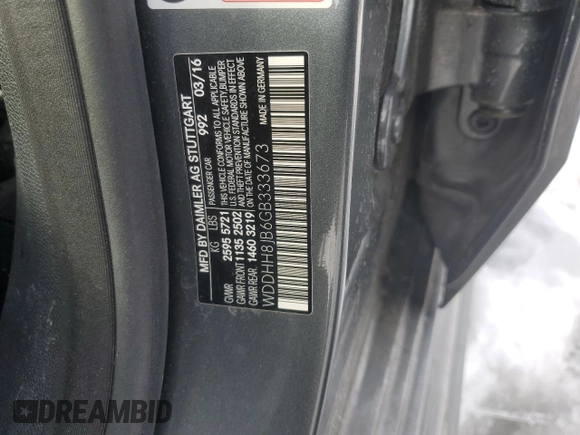 2016 Mercedes-Benz E-Class E 350 Luxury with VIN WDDHH8JB6GB333673, listed as a Copart auction lot 45701125 with 46,956 mi miles and Salvage Title. Bid and sale history available at carsss.com. Image 13.