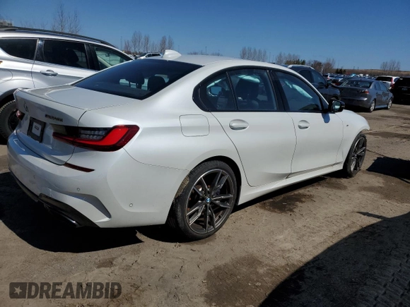 2022 BMW 3 Series M340i xDrive with VIN WBA5U9C02NFM31354, listed as a Copart auction lot 50986335 with Not Provided miles and Clean Title. Bid and sale history available at DreamBid. Image 3.
