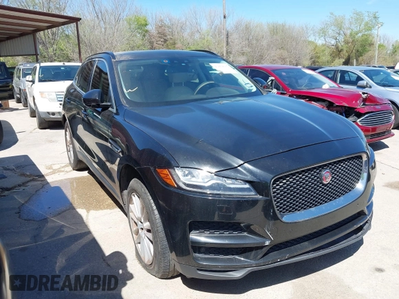 2017 Jaguar F-Pace 35t Prestige with VIN SADCK2BV0HA891638, listed as a IAAI auction lot 41864607 with 161,421 mi miles and . Bid and sale history available at DreamBid. Image 1.