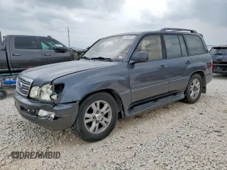 2003 Lexus LX 470 z VIN JTJHT00W033530306, wystawiony jako Copart lot #57162675 z przebiegiem 185 458 mil mil oraz Szkody całkowita. Historia ofert i sprzedaży dostępna na DreamBid. Obrazek 1.