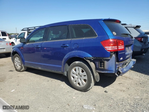 2015 Dodge Journey American Value Pkg with VIN 3C4PDCAB6FT670619, listed as a Copart auction lot 43560874 with 106,595 mi miles and Salvage Title. Bid and sale history available at carsss.com. Image 2.