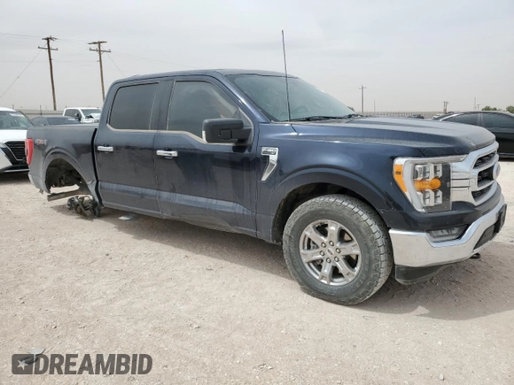 2023 Ford F-150 XL with VIN 1FTFW1E83PFB53217, listed as a Copart auction lot 50497895 with 43,095 mi miles and Salvage Title. Bid and sale history available at carsss.com. Image 4.
