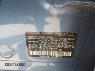 2019 Subaru Forester Limited with VIN JF2SKAUC3KH456948, listed as a IAAI auction lot 42553978 with 57,644 mi miles and . Bid and sale history available at DreamBid. Image 9.