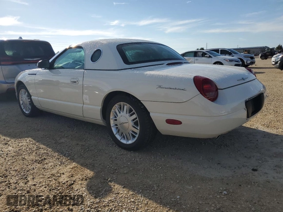 2002 Ford Thunderbird Hardtop Premium z VIN 1FAHP60A92Y103048, wystawiony jako Copart lot #73916924 z przebiegiem 75 396 mil mil oraz Szkoda całkowita • Salvage title. Historia ofert i sprzedaży dostępna na DreamBid. Obrazek 2.