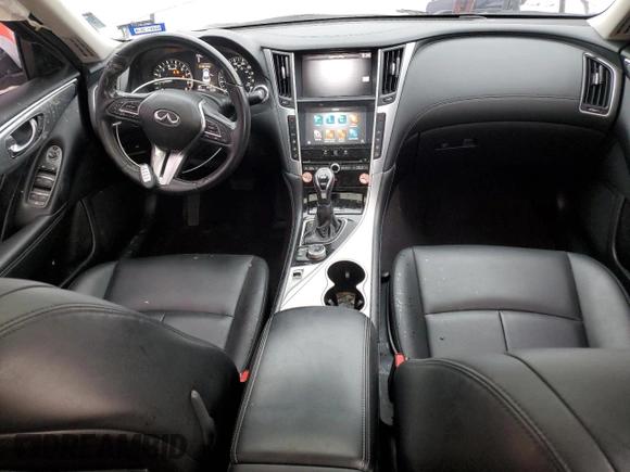 2020 Infiniti Q50 Luxe with VIN JN1EV7AP9LM207806, listed as a Copart auction lot 46036605 with 45,301 mi miles and Salvage Title. Bid and sale history available at DreamBid. Image 8.