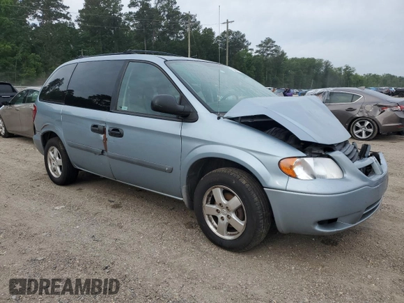 2006 Dodge Caravan SXT with VIN 1D4GP45R26B607591, listed as a Copart auction lot 55261715 with 174,486 mi miles and Salvage Title. Bid and sale history available at DreamBid. Image 4.
