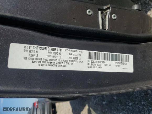 2013 Dodge Charger SE with VIN 2C3CDXBG4DH690684, listed as a Copart auction lot 49734465 with 0 mi miles and Salvage Title. Bid and sale history available at carsss.com. Image 12.
