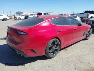 2019 Kia Stinger GT1 with VIN KNAE45LC4K6058140, listed as a IAAI auction lot 41859753 with 63,847 mi miles and . Bid and sale history available at DreamBid. Image 4.