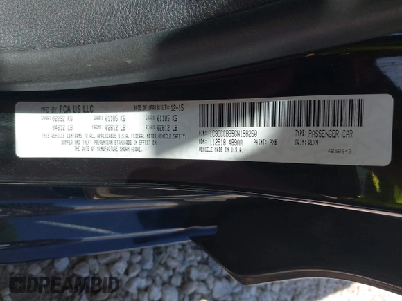 2016 Chrysler 200 S with VIN 1C3CCCBB5GN158260, listed as a IAAI auction lot 41981339 with 105,664 mi miles. Bid and sale history available at carsss.com. Image 9.