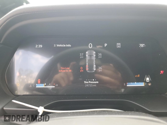 2023 Jeep Grand Cherokee Overland with VIN 1C4RJHDG0PC670537, listed as a Copart auction lot 56757285 with 24,735 mi miles and Salvage title. Bid and sale history available at DreamBid. Image 9.