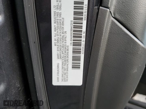 2008 Subaru Tribeca Limited с VIN 4S4WX90D884412518, выставлен на аукционе Copart как лот 86778094 с пробегом 158 660 миль миль и Чистый • Clean title. История ставок и продаж доступна на DreamBid. Изображение 13.
