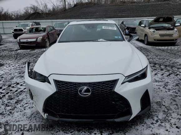 2023 Lexus IS with VIN JTHGZ1E26P5031656, listed as a Copart auction lot 43201725 with 14,955 mi miles and Salvage Title. Bid and sale history available at carsss.com. Image 5.