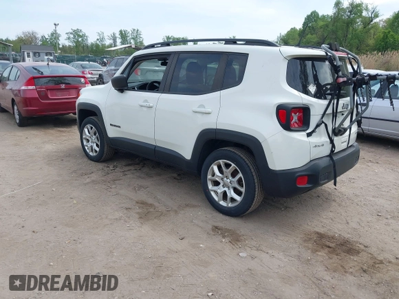 2018 Jeep Renegade Sport with VIN ZACCJBABXJPJ38577, listed as a IAAI auction lot 42112944 with 139,439 mi miles. Bid and sale history available at carsss.com. Image 3.