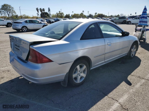 2002 Honda Civic LX with VIN 1HGEM22572L001289, listed as a Copart auction lot 48754145 with 105,516 mi miles and Salvage Title. Bid and sale history available at carsss.com. Image 3.