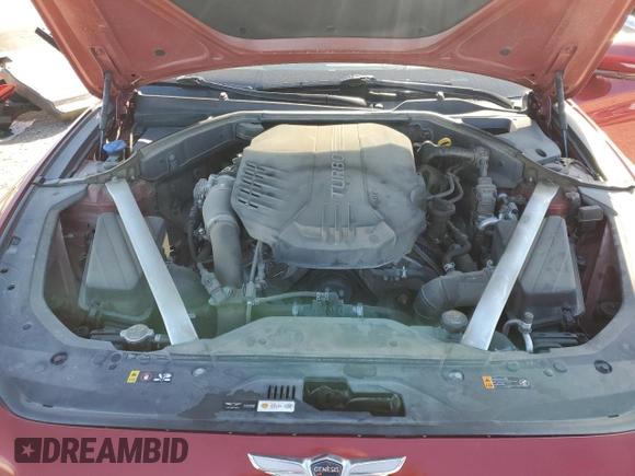 2019 Genesis G70 3.3T Advanced with VIN KMTG34LE6KU015085, listed as a Copart auction lot 87007704 with 58,335 mi miles and Salvage Title. Bid and sale history available at carsss.com. Image 11.