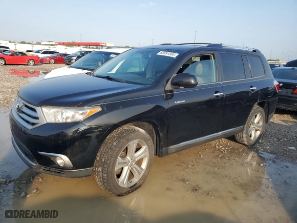 2012 Toyota Highlander Limited with VIN 5TDDK3EH3CS134403, listed as a Copart auction lot 63091384 with 134,474 mi miles and Salvage Title. Bid and sale history available at carsss.com. Image 1.