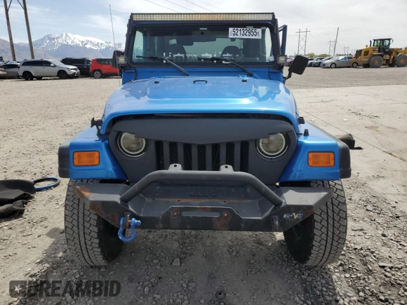 2002 Jeep Wrangler Sport with VIN 1J4FA49S32P762794, listed as a Copart auction lot 52132955 with 243,499 mi miles and Salvage Title. Bid and sale history available at carsss.com. Image 5.