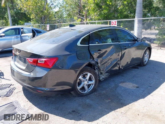 2017 Chevrolet Malibu LS with VIN 1G1ZB5ST0HF207706, listed as a IAAI auction lot 42070386 with 201,705 mi miles and . Bid and sale history available at DreamBid. Image 4.