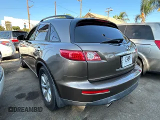 2005 Infiniti FX35 with VIN JNRAS08U55X105475, listed as a Copart auction lot 76406954 with 234,286 mi miles and Clean Title. Bid and sale history available at carsss.com. Image 3.