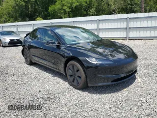 2025 Tesla Model 3 Long Range with VIN 5YJ3E1EA8SF984931, listed as a Copart auction lot 61259345 with 2,248 mi miles and Salvage title. Bid and sale history available at DreamBid. Image 4.