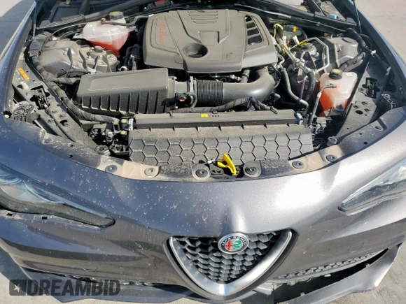 2022 Alfa Romeo Giulia Veloce with VIN ZARFAMBN5N7663737, listed as a Copart auction lot 49348295 with 18,709 mi miles and Salvage Title. Bid and sale history available at carsss.com. Image 11.