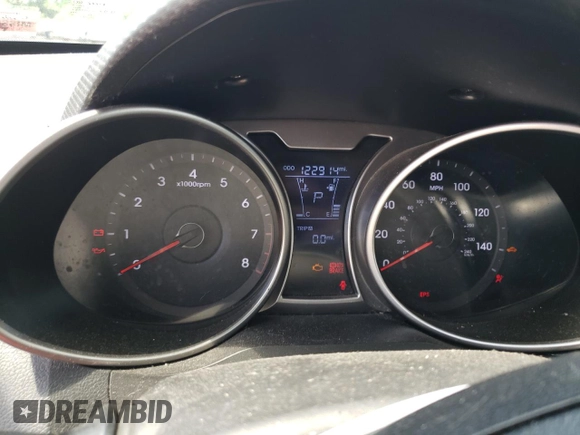 2012 Hyundai Veloster w/Red Int with VIN KMHTC6AD2CU048049, listed as a Copart auction lot 63796274 with 122,914 mi miles and Salvage title. Bid and sale history available at DreamBid. Image 9.