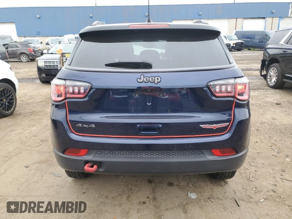 2019 Jeep Compass Trailhawk z VIN 3C4NJDDB0KT650118, wystawiony jako Copart lot #58597965 z przebiegiem 38 908 mil mil oraz Czysty tytuł • Clean title. Historia ofert i sprzedaży dostępna na DreamBid. Obrazek 6.