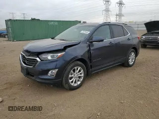 2018 Chevrolet Equinox LT with VIN 3GNAXJEV2JS561960, listed as a Copart auction lot 55078465 with 62,383 mi miles and Salvage title. Bid and sale history available at DreamBid. Image 1.