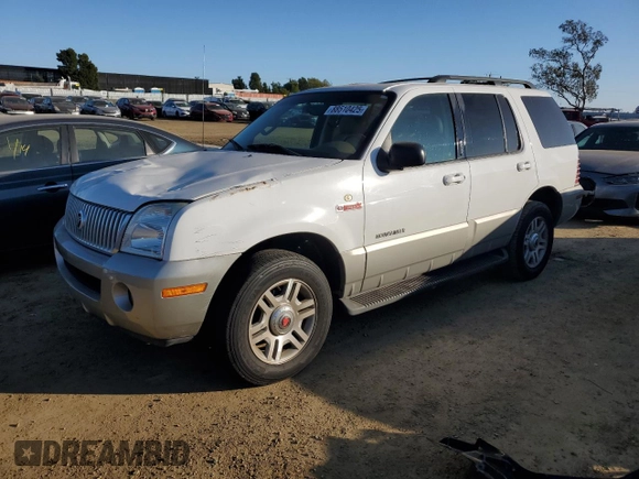 2002 Mercury Mountaineer z VIN 4M2ZU86E92ZJ36990, wystawiony jako Copart lot #88510425 z przebiegiem 163 872 mil mil oraz Szkody całkowita. Historia ofert i sprzedaży dostępna na DreamBid. Obrazek 1.