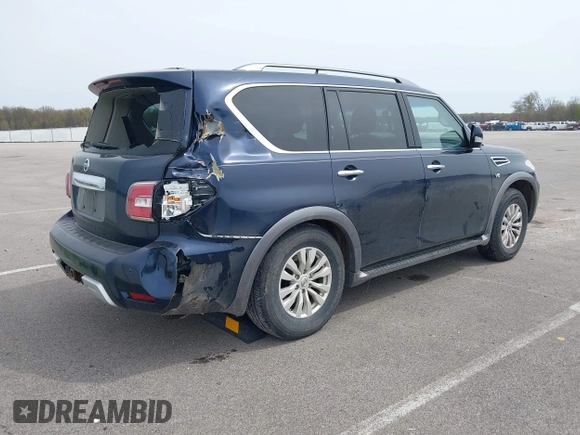 2017 Nissan Armada SV with VIN JN8AY2NC2H9504900, listed as a IAAI auction lot 42069976 with 151,936 mi miles and . Bid and sale history available at DreamBid. Image 4.