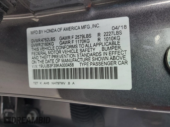 2019 Acura TLX z VIN 19UUB3F35KA000458, wystawiony jako Copart lot #85198794 z przebiegiem 31 895 mil mil oraz Szkoda całkowita • Salvage title. Historia ofert i sprzedaży dostępna na DreamBid. Obrazek 14.
