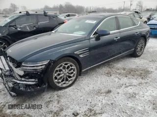 2022 Genesis G80 2.5T with VIN KMTGB4SC2NU130662, listed as a Copart auction lot 44912445 with 30,363 mi miles and Salvage Title. Bid and sale history available at carsss.com. Image 1.